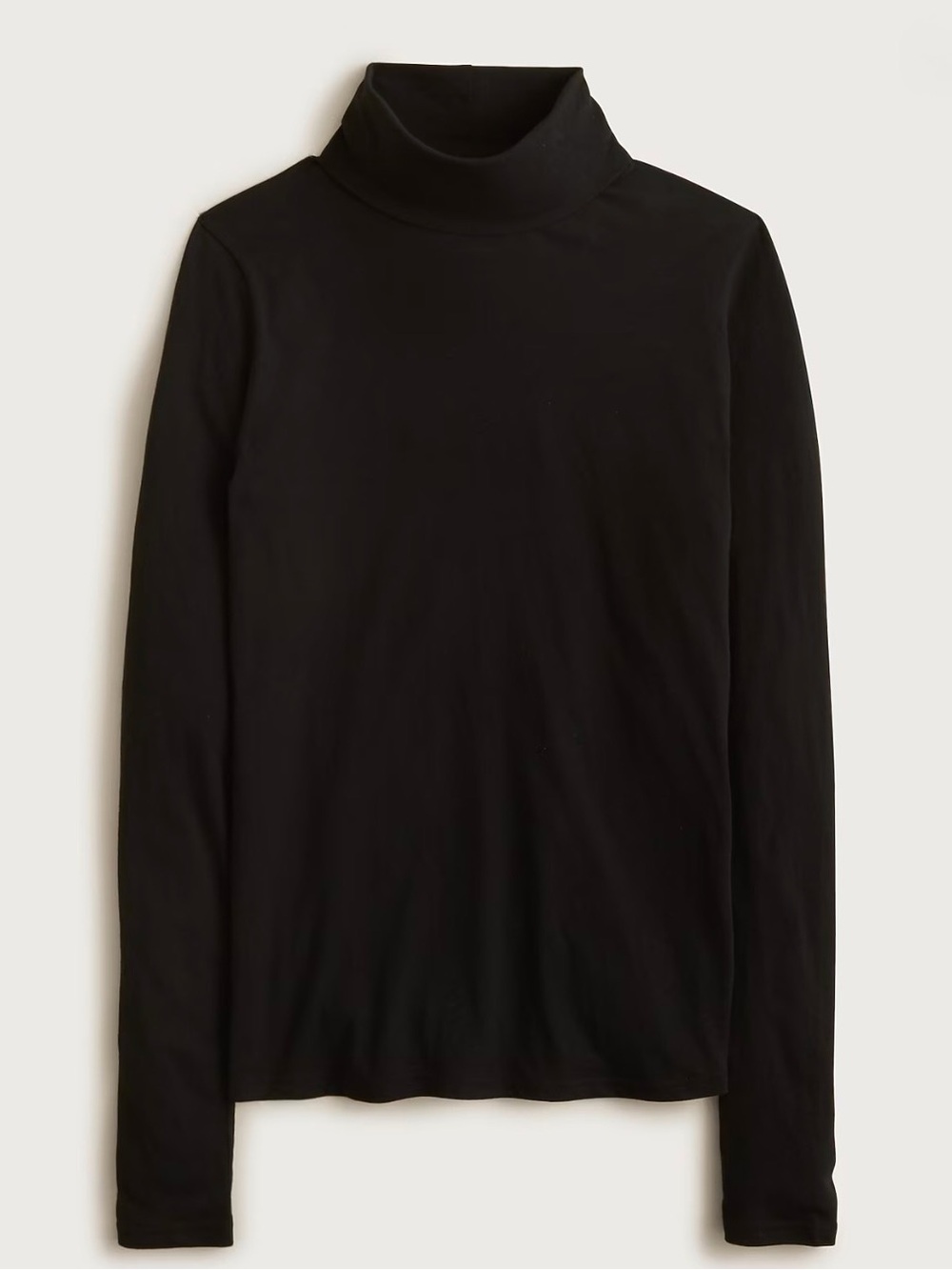 J.Crew.Women’s Feather jersey turtleneck.100% cotton. Black.S.NWT.